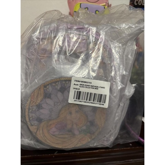 NWT Loungefly Disney Rapunzel Pascal Stained Glass Princess Backpack Ears - Picture 7 of 8